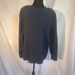 Uniqlo Long Sleeve Dark Blue Crew Neck Top